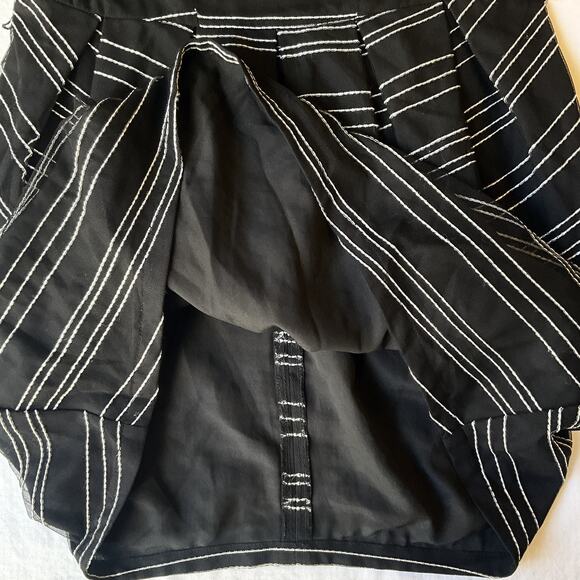 Bcbgeneration Women Dress 10 Black Striped Fit & Flare Zipper Sleeveless - Picture 8 of 10